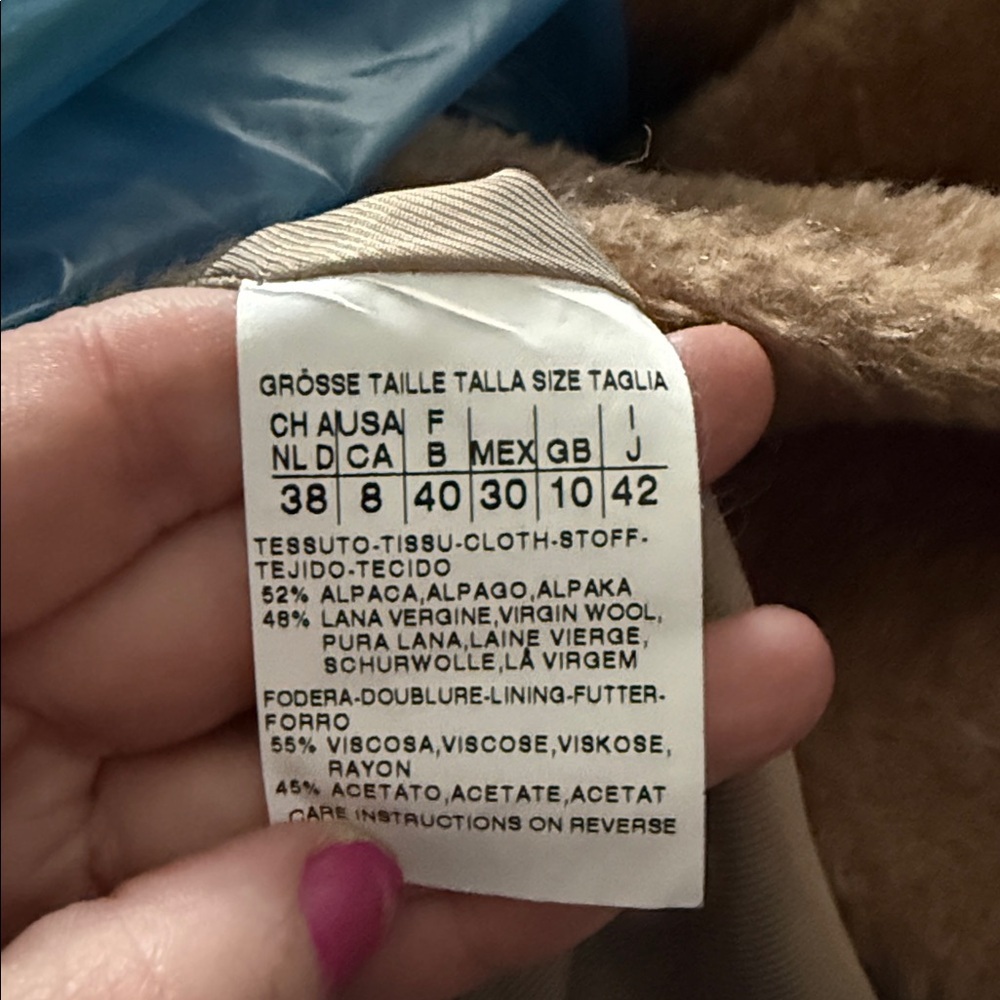 MaxMara Elian, Wool, Cashmere Teddy Blend Coat - Picture 12 of 15